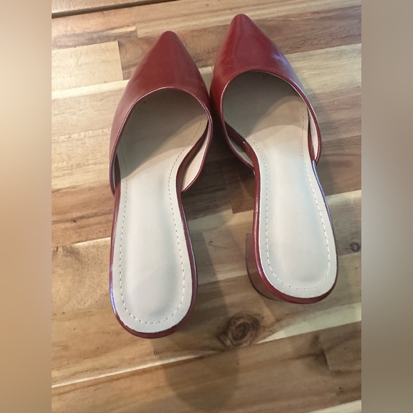 Burgundy |Pointed-Toe Slip-On Heel Shoes| US8/ EU 39 - Picture 2 of 7